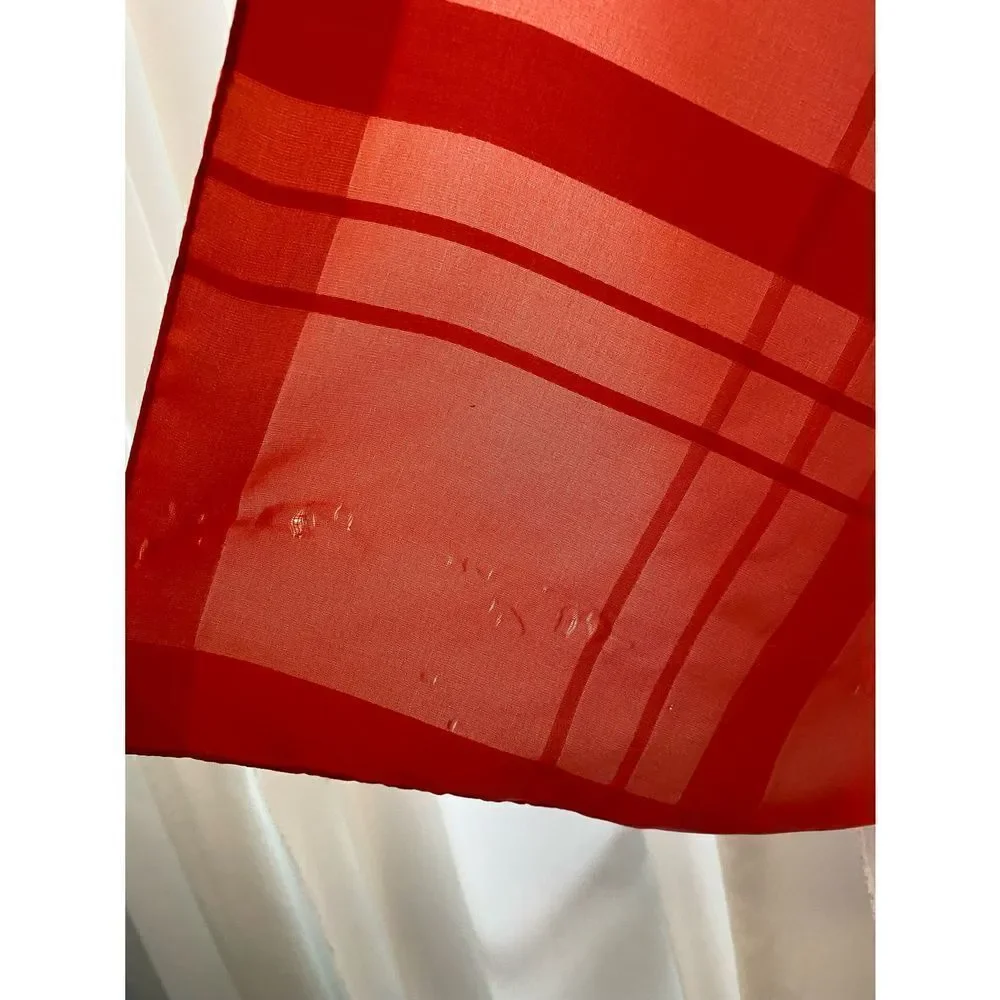 Red Satin Scarf Made in Italy